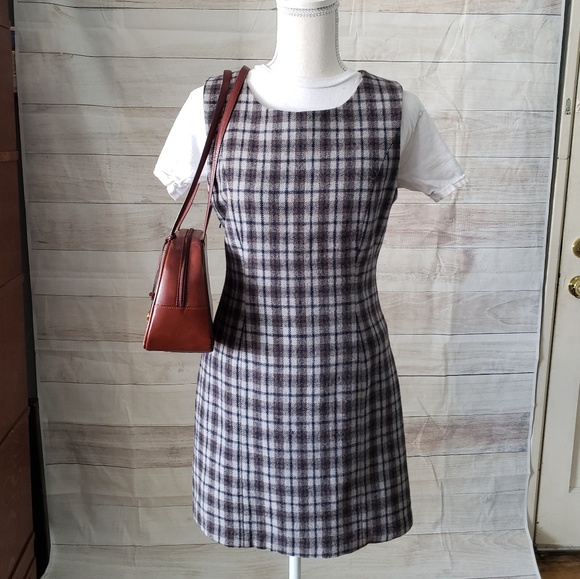 Vintage Dresses & Skirts - Vintage ♡ 70s Plaid Wool Jumper